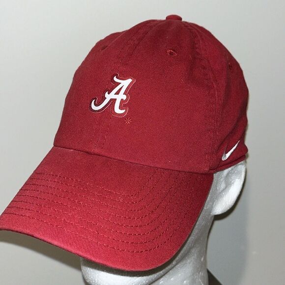 Nike Red Cotton Alabama Crimson Tide Roll Sloop 1 Size Baseball Golf Cap Hat - Picture 1 of 5